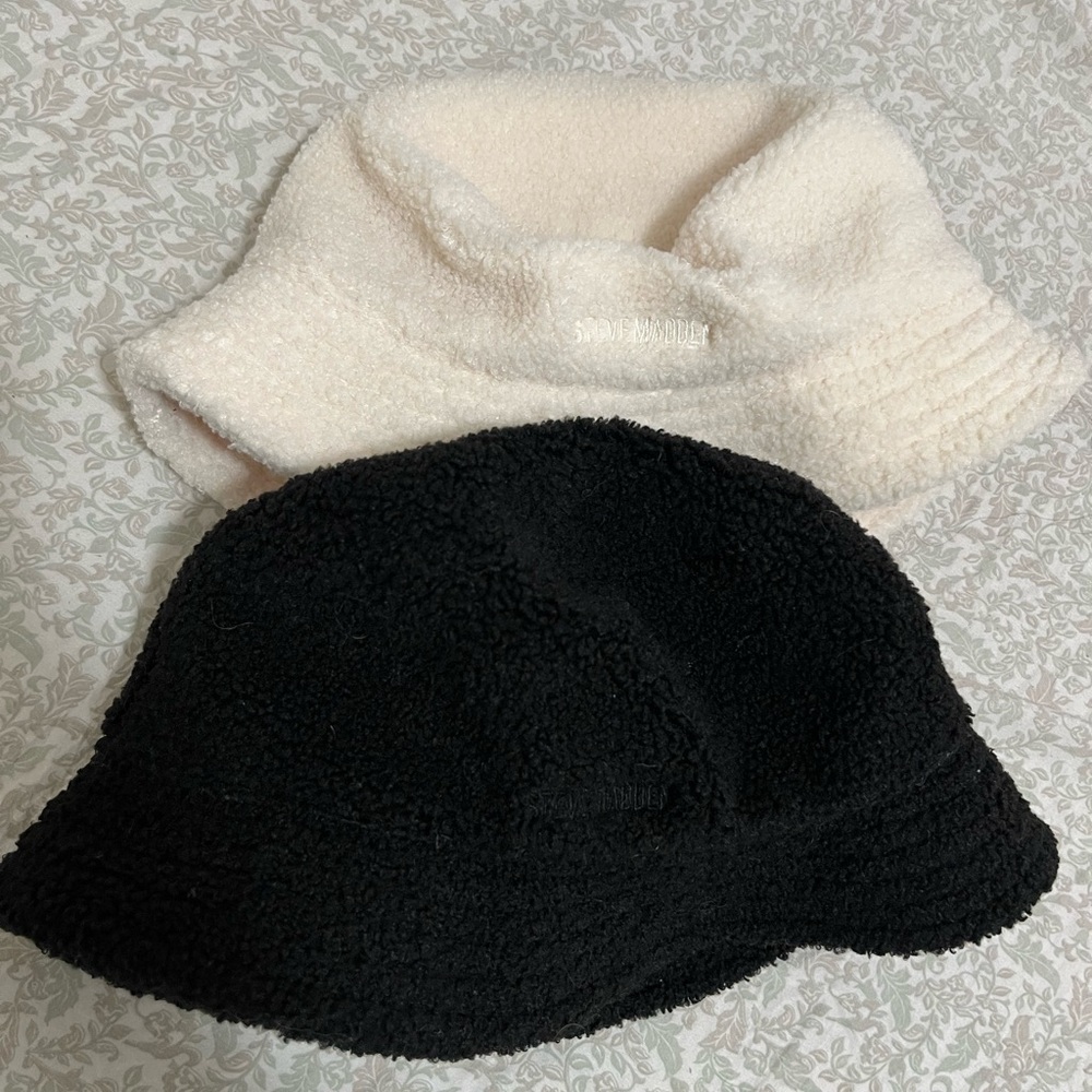 Steve Madden Sherpa Bucket Hats